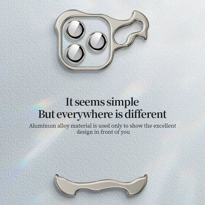 Alien Aluminum Alloy Metal Frame Irregular Phone Case for Iphone 16 15 14 13 17 Pro Max 17Pro Four Corner anti Drop Phone Cover