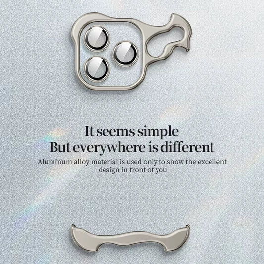 Alien Aluminum Alloy Metal Frame Irregular Phone Case for Iphone 16 15 14 13 17 Pro Max 17Pro Four Corner anti Drop Phone Cover