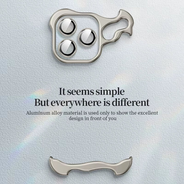 Alien Aluminum Alloy Metal Frame Irregular Phone Case for Iphone 16 15 14 13 17 Pro Max 17Pro Four Corner anti Drop Phone Cover