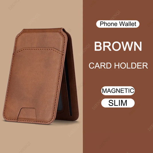 Magnetic Leather MagSafe Wallet and Phone stand