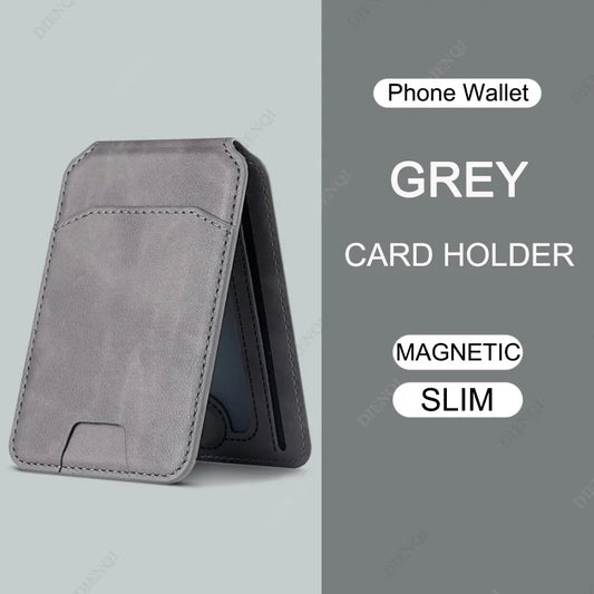Magnetic Leather MagSafe Wallet and Phone stand