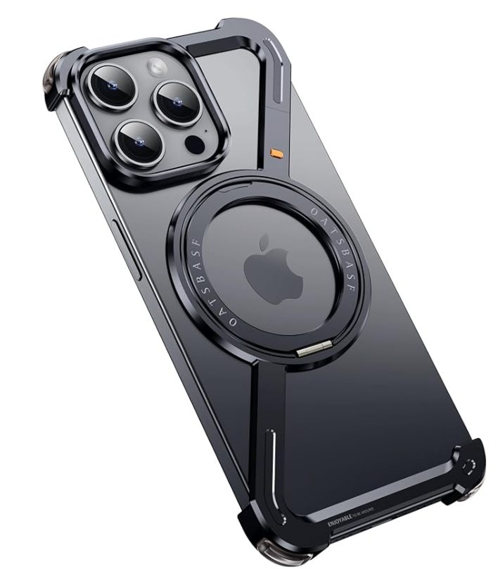 Z -Shape Aluminum Rimless Magnetic Phone Case